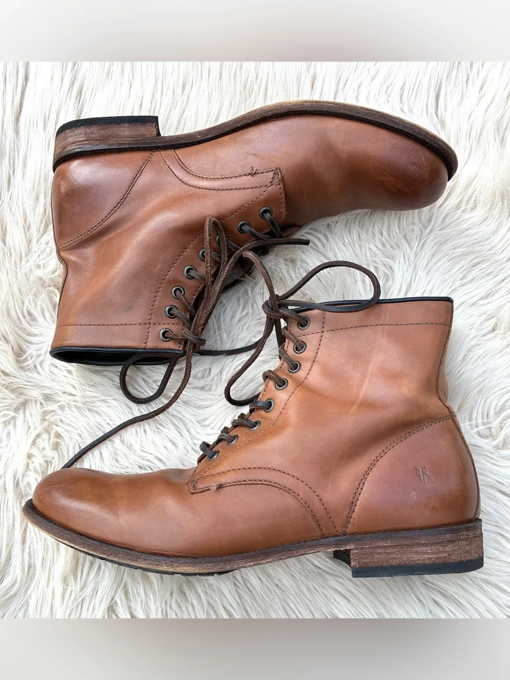 Frye Mens Tyler Flex Lace Up Leather Boots Sz 12